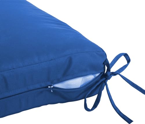 Image of QILLOWAY Outdoor Chair Cushion Set with Strings,Replacement Outdoor Cushions for Patio Furniture.(Royal Blue)