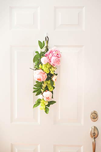 Nearly Natural 24in. Mixed Peony & Hydrangea Teardrop Garlands Pink,21'' x 6.5'' x 7.25'' - Thumbnail 3