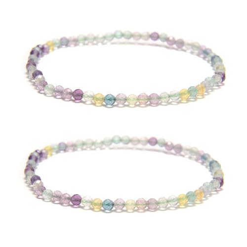 Set de 2 bracelets en perles de pierre de gemme à offrir en duo pour homme et femme