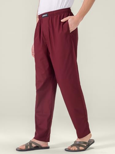 Image of DAMENSCH Relaxed Fit Premium Cotton Casual Style, Dual Pockets, Ultra light, Breathable, Anti-Bacterial, Stretchable, Soft Comfortable, Lounge Pyjamas For Men