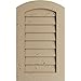 Ekena Millwork GVURAR12X21DKPPR Timberthane Knotty Pine Arch Top Faux Wood Non-Functional, Primed Tan Urethane Gable Vents, 12"W x 21"H, Primed