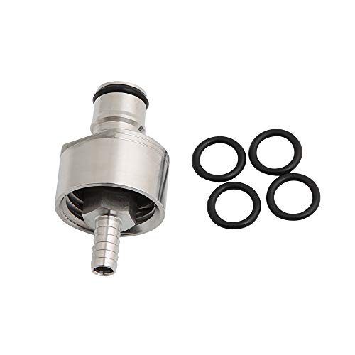 304 Stainless Carbonation Cap Forced Soda Water Carbonation PET Bottle Carbonation Cap FermZilla Cap 5/16 Barb CO2 Coupling to Carbonate Soda Fruit Juice Beer Line Cleaning