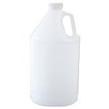 Firefly Bulk Empty HDPE Plastic Bottles with Childproof Caps - 1 Gallon (128 Ounces) - Case of 4 - for Liquids