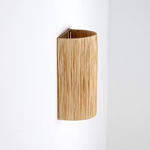 Bohome Living - Bohome Living - Applique Luminaire Murale en Raphia, Luminaire Mural, Fabrication Artisanale (Taille M)