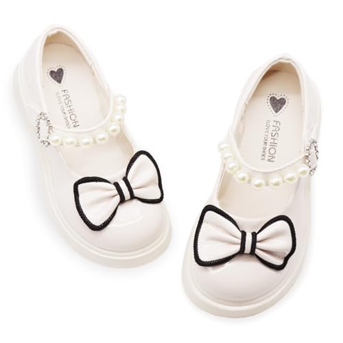 Image of Girls Mary Janes Shoes Toddler Dress Shoe School Uniform Oxford Flats | Elegance Comfort Cute Sweet Functional Sturdy Fit Widen Soft cushioned Non-slip Party Wedding Christmas Easter Gifts