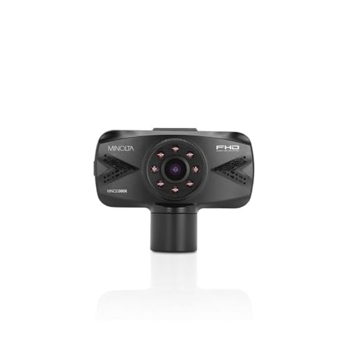 Minolta 2-Channel 1080p Dash Cam with Interior Camera - Night Vision, G-Sensor, Loop Recording, Motion Detection, 2.7” LCD Screen, 120° Wide Lens, USB Power, Dual View, 16GB Card, Compact (Black) by Minolta - Image 7