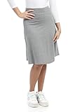 ESTEEZ Grey A-line Skirt - Women Stretch Below Knee Length A-line Skirt (EX802267-25 Grey XS)