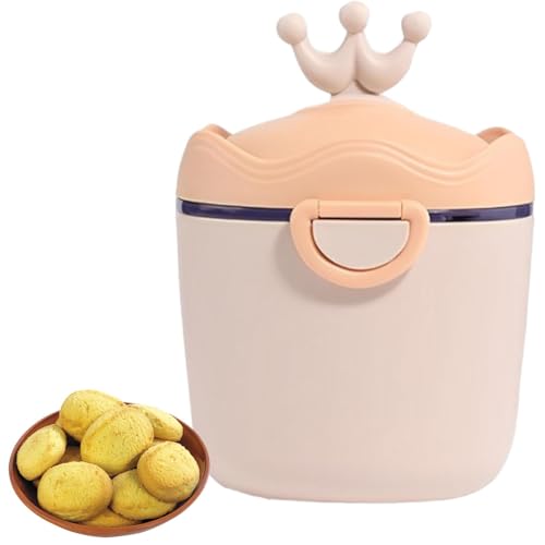 Contenedor de fórmula para bebé, contenedor de fórmula de viaje en forma de corona, contenedor de fórmula para llevar, caja de aperitivos para bebé, soporte de fórmula con cuchara para almacenamiento
