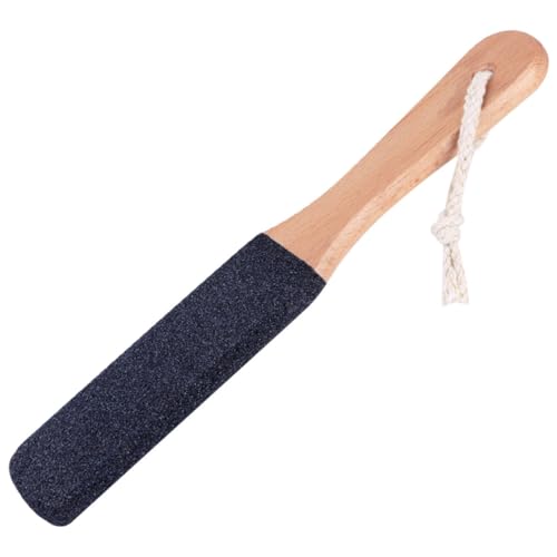 MUCKLILY 2 piezas Limas para Pies con Mango de Madera Ergonómico Doble Cara para Eliminar Durezas y Callos Herramienta Práctica para Pedicura Profesional y Doméstico Pack de Unidades