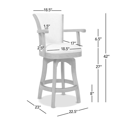 Jennifer-Taylor-Home-Williams-27-Swivel-Counter-Height-Bar-Stool-Natural-White-Linen Jennifer Taylor Home Williams 27 Swivel Counter Height Bar Stool Natural White Linen