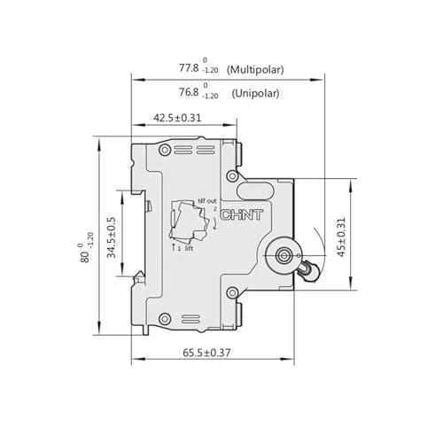 Disjoncteur miniature AC 230V 400V interrupteur air rail DIN - 6