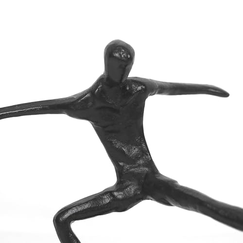 Estatua abstracta de jugador de fútbol de hierro fundido miniatura 6
