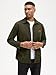 Comdecevis Men's Flannel Button Down Shirt Casual Shirts Long Sleeve Shacket Shirts Jacket with Pocket Green Medium