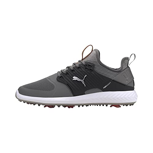 PUMA GOLF mens Ignite Pwradapt Caged Golf Shoe, Quiet Shade-bronze-puma Black, 7 US