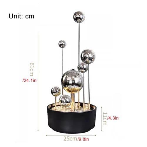 Fuente cascada interior dorada de varios niveles de 151 cm para casa 3