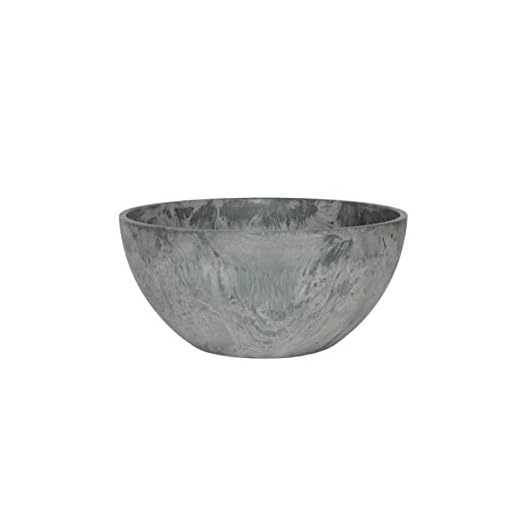 Ivyline Artstone Maceta para Flores Jardinera Fiona, Resistente a Las heladas y Ligera, Gris, 25x12cm
