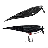 Attraction de natation réaliste : leurre méné avec queue réaliste imite les mouvements réels des poissons, attirant l'attention en eau douce ou en eau salée pour la pêche au bar, au poisson noir et à la perche.