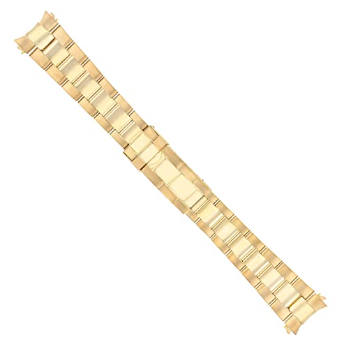 Ewatchparts OYSTER WATCH BAND BRACELET SUBMARINER COMPATIBLE WITH 34MM ROLEX DATE 19MM ALL SOLID GOLD GP
