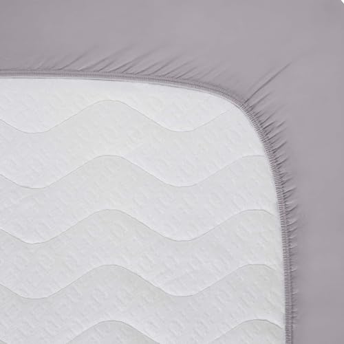 Milou Jersey Fitted Sheet 70 x 140 x 20 cm Light Grey, Gray, Twin - Image 2
