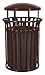 Trash Can, 35 gal, Brown, Steel