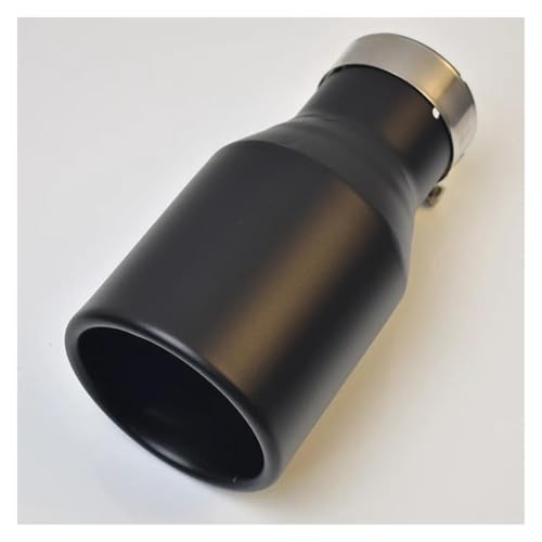 Silencieux d'échappement universel bride bouclée acier inoxydable tuyau extrémité noir mat auto