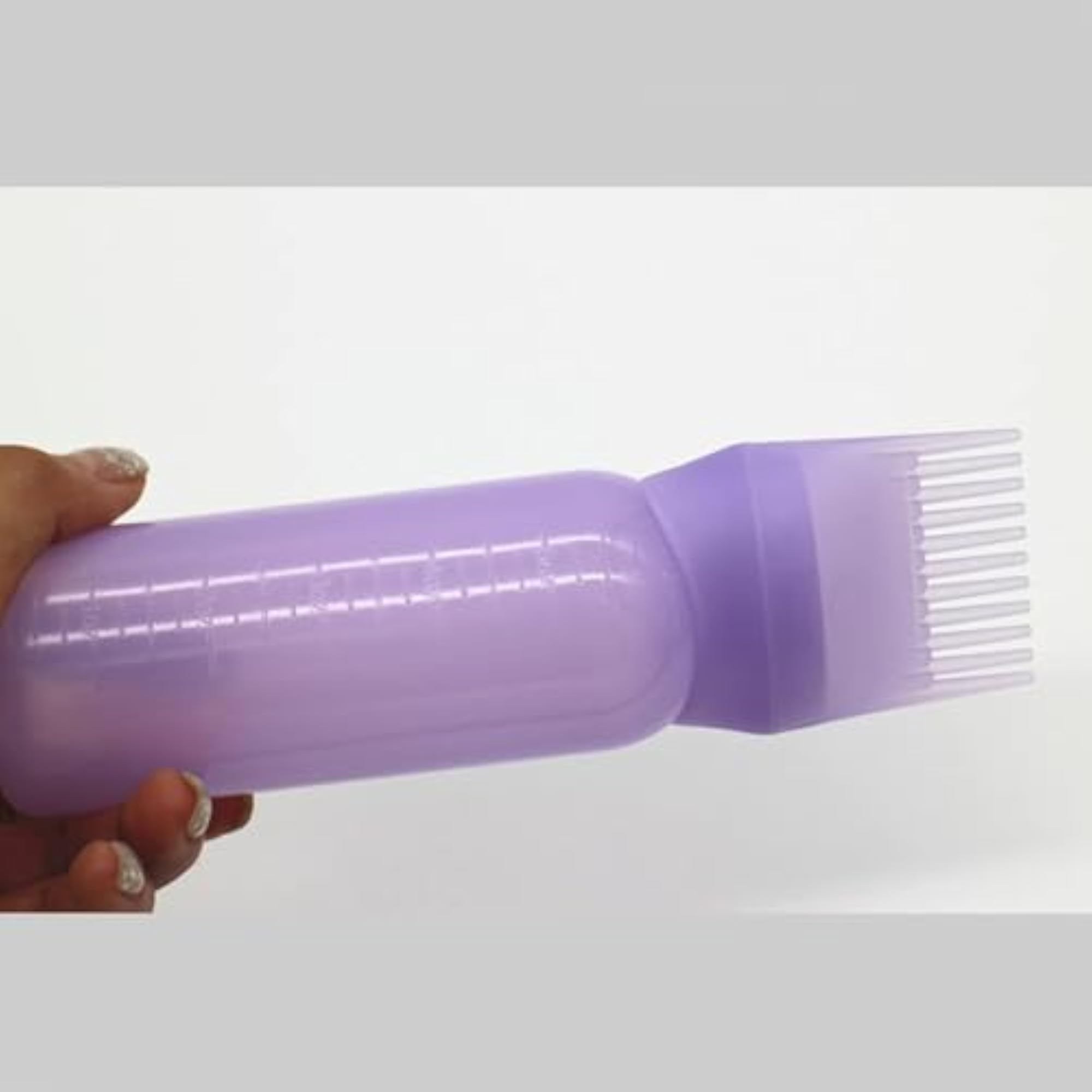 Root Comb Applicator Bottle for Hair Dye, Pink