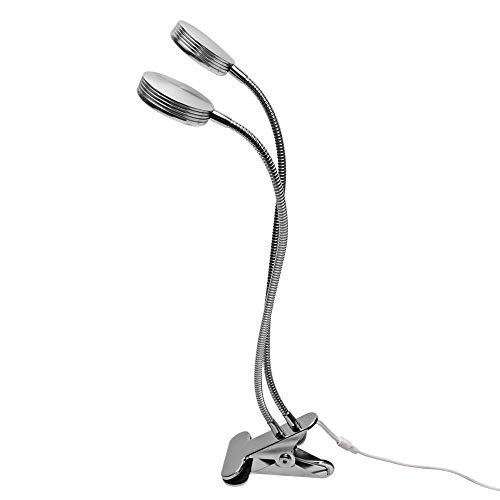 ZSCKJ Plant Growth Light Double Head Plant Fill Light 10W Indoor Plant Promotes Photosynthesis Timing LED Light,Silver