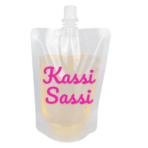 Custom Drink Pouches – Personalized Booze Bags for Travel, Cruise, Bachelorette, Party Favors – Stylish Fonts – Adult Juice & Alcohol Holder – Unique Gift Idea