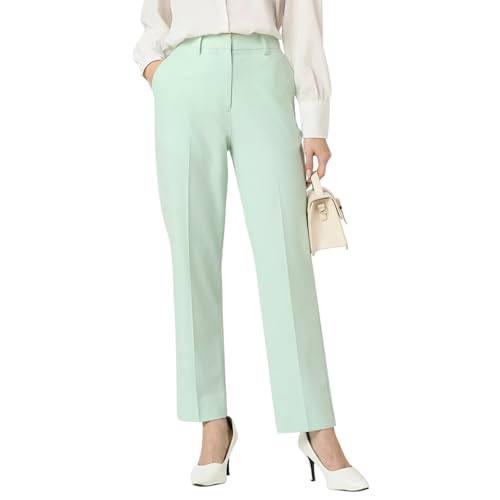 Image of Van Heusen Women's Regular Fit Mid Rise Casual Straight Pants