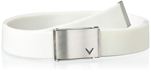 Callaway Men's Performance Logo Belt, Bright White, One Size
