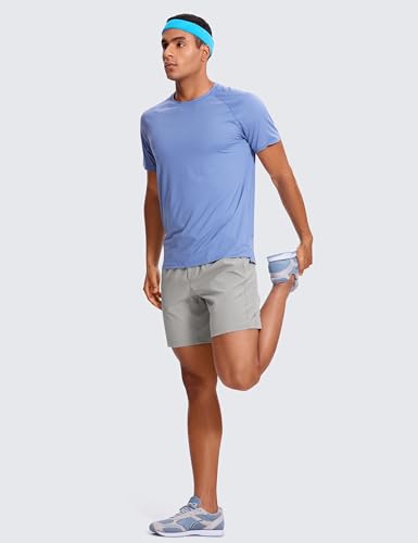 Image of CRZ YOGA Linerless Workout Shorts 7'' | Lightweight, Quick Dry, Running, Pockets, for Men