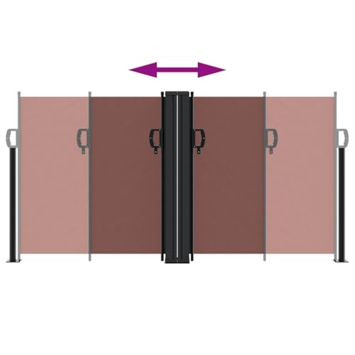 Store latéral extensible marron idéal comme protection de jardin