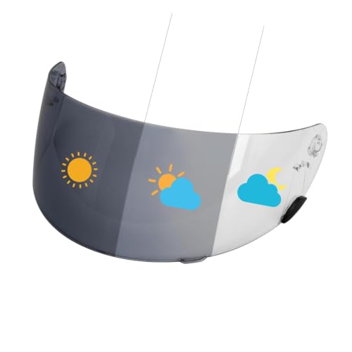 Image of PSLER Photochromic Shatterproof Helmet Visor for Bell Qualifier | Impact-Resistant ,UV400 Protection, Motorcycle Tinted Face Shield Replacement for Bell Qualifier /Star /Vortex /RS-1 /Revolver