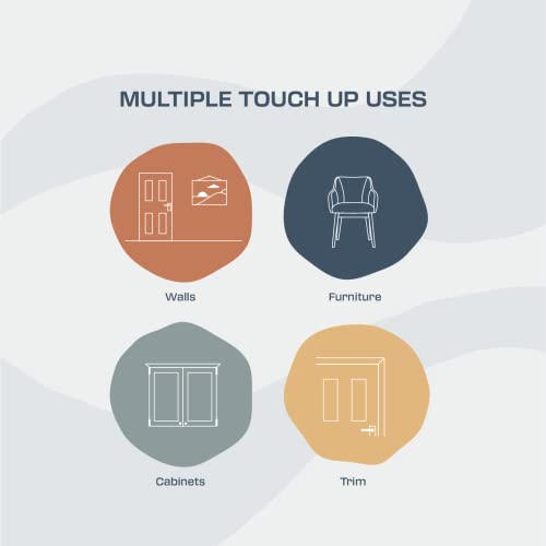 Oslo Home Touch Up Paint, 1Oz Classic White Matte Finish, W/Brush In Bottle, Quick Drying, Self-Priming, For Rental And Home Repairs, Walls, Trim, Kitchen Cabinets, Furniture, Shutters And More #TOP5