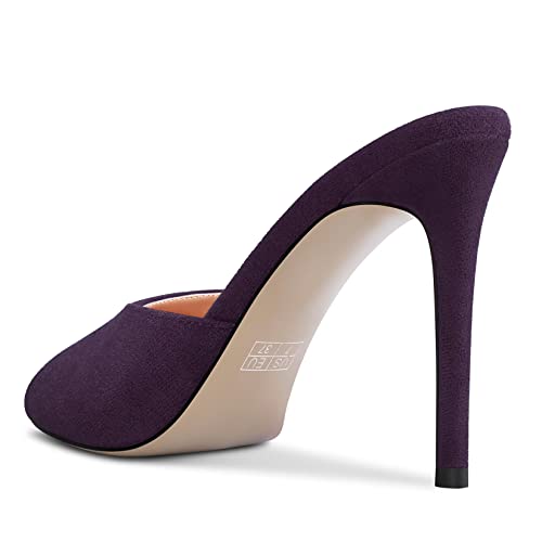 Image of TNYNFBEB Women Stiletto High Heel Peep Open Toe Sandals Slingback Slip-on Wedding Office Cute Basic Classic 3.9 Inches Heels