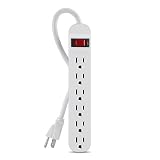 Belkin 6-Outlet Power Strip With 3ft Cord, White