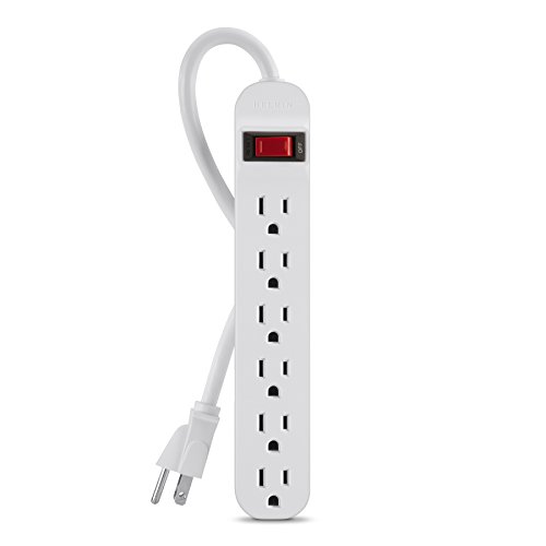 Belkin 6-Outlet Power Strip With 3ft Cord, White by Belkin - Used condition - US$7.13
