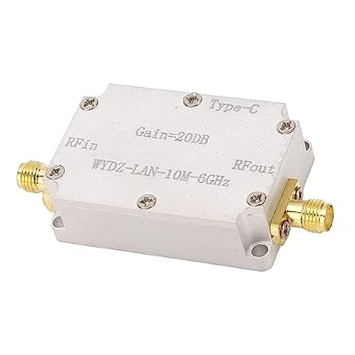 SENECESLI High Flatness Amplifier 10M‑6GHz 20DB LNA Gain for Radio Frequency Signal Reception, SMA Female Interface
