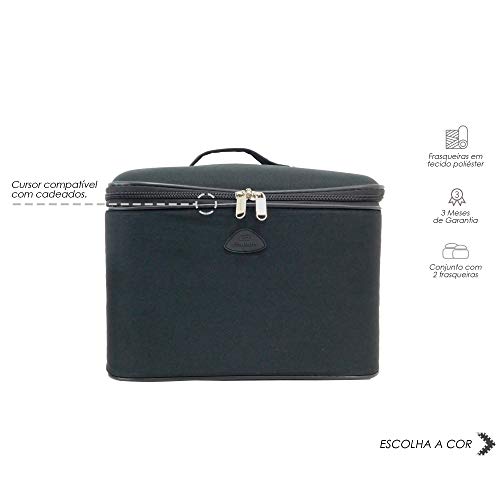 Kit Conjunto 2 Frasqueiras/Necessaires - Gladiador FQ (Preto)