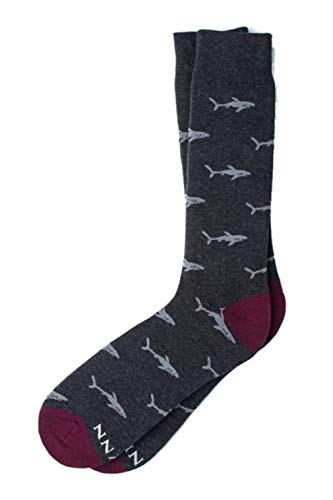 Men's Hipster Swimming Shark Bait Marine Animal Novelty Crew Dress & Trouser Socks