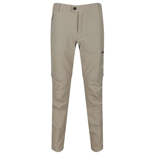 Regatta Highton Zip-Off - Pantalón De Senderismo De Corte Recto Y Tejido Elástico Trousers, Hombre, Parchment, 38