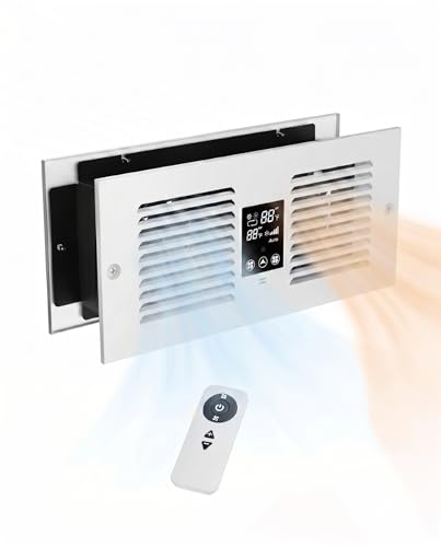 Apexicalo Room to Room Air Transfer Fan with 3 Modes 300CFM Through Wall Fan with Remote Control 5-Speed In-Wall Vent for Bedroom Kitchen and Laundry Room Hardwired RTR300CV