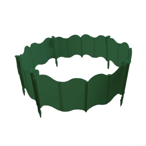Borde de paisaje para césped y parterres hecho de material de polipropileno grueso con diseño entrelazado para mantenimiento de la forma en climas adversos (20 verdes + 10 clavos)
