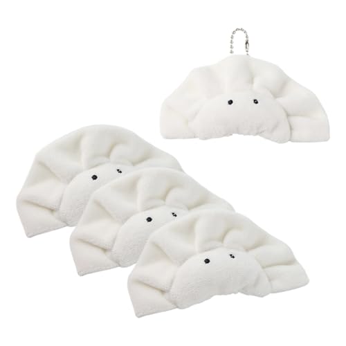 NOIAFZY 4Pcs Novelty Cute Dumpling Plush Keychain Funny Soft Stuffed