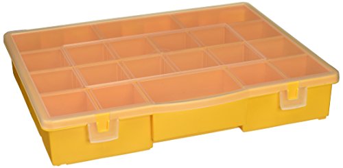 SB-18 17 Compartment Portable Storage Box, Yellow