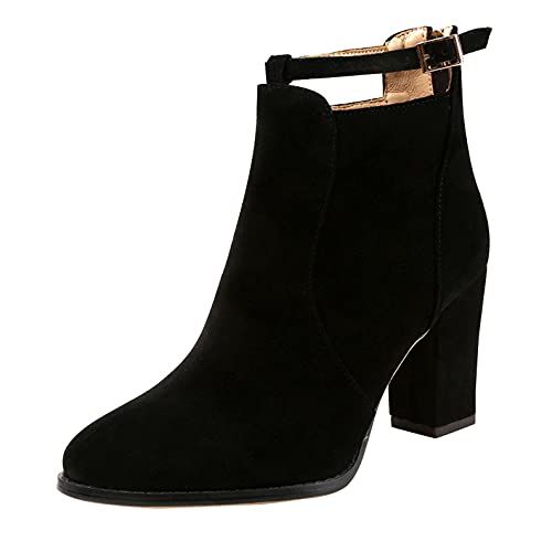Gyouanime Heeled Boots for Women Winter high Heels with Pointed Toe Rhinestone Ankle Boots Zip up Rhinestone Booties Elegant Dress Shoes for Wedding