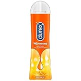Durex Play Wärmend Gleitgel auf Wasserbasis – Sanftes Gleitgel mit wärmendem Effekt – 1 x 50 ml in der praktischen Dosierflasche