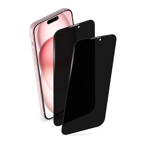Protection d'écran de confidentialité iPhone 15 anti-espion et film anti-poussière Microdia