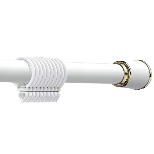Barra de cortina de ducha extensible ajustable de acero inoxidable para cocina, baño y armario (0,4-0,55 m)