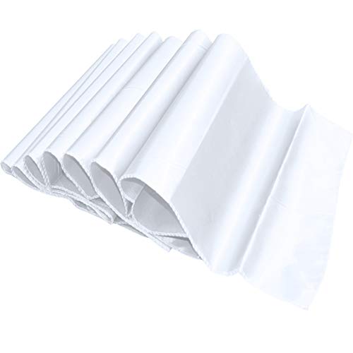 Time to Sparkle 10 Pack Satin Table Runners 12"x108"inch Chair Sashes Swags Wedding Party Table Decoration - White - Image 4